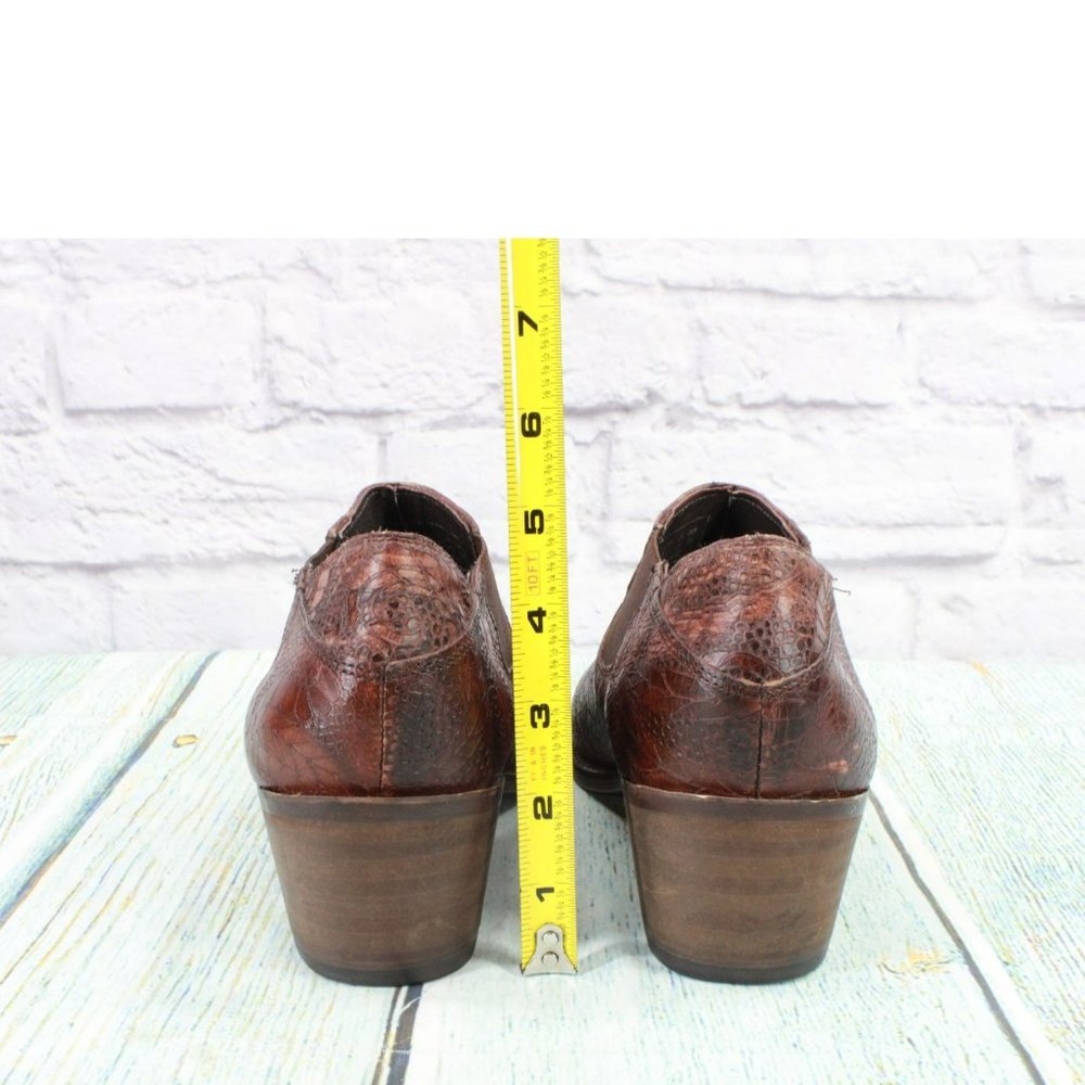 Wolverine Brown Leather Slip On Almond Toe Chelsea Ankle Boots Size 11 - Picture 6 of 9